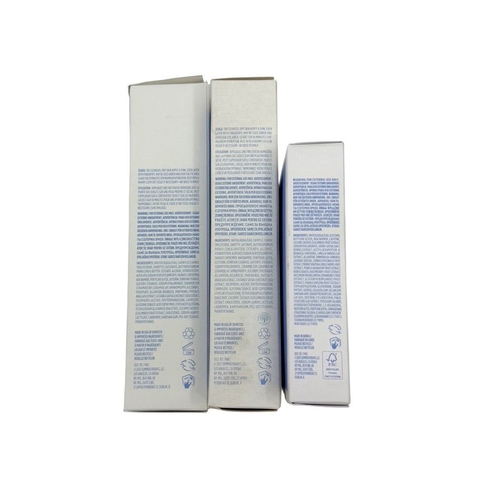 Summer Fridays Jet Lag Mask Jumbo & Regular + Eye Patches Set New - Picture 3 of 6